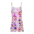 thumbnail image 4 of SAYOO Vestido corto informal con tirantes y cadena para mujer, con cuello en V, sin espalda, con lentejuelas SAYOO  Casual, 4 of 9