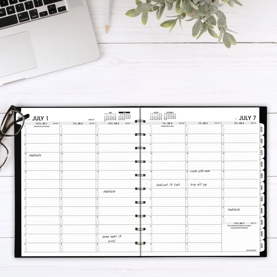 At A Glance Academic Planner July 2024 To June 2025 Weekly Monthly Spiral Bound