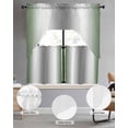 thumbnail image 2 of Sage Green Grey Swag Kitchen Curtains Sets for Windows 24 Inch Length, Gray Farmhouse Modern Rustic Short Window Curtain Panels Swags Valances and Tiers 3 Piece Set for Cafe/Dining Room, 2 of 5