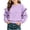 A04-Purple, variant on Pink Girls Sequin Trim Ruffle Sweatshirt 7-8 Years,Sparkly Crew Neck Pullover,Glitter Party Top for Holiday Birthday Evening Outfits