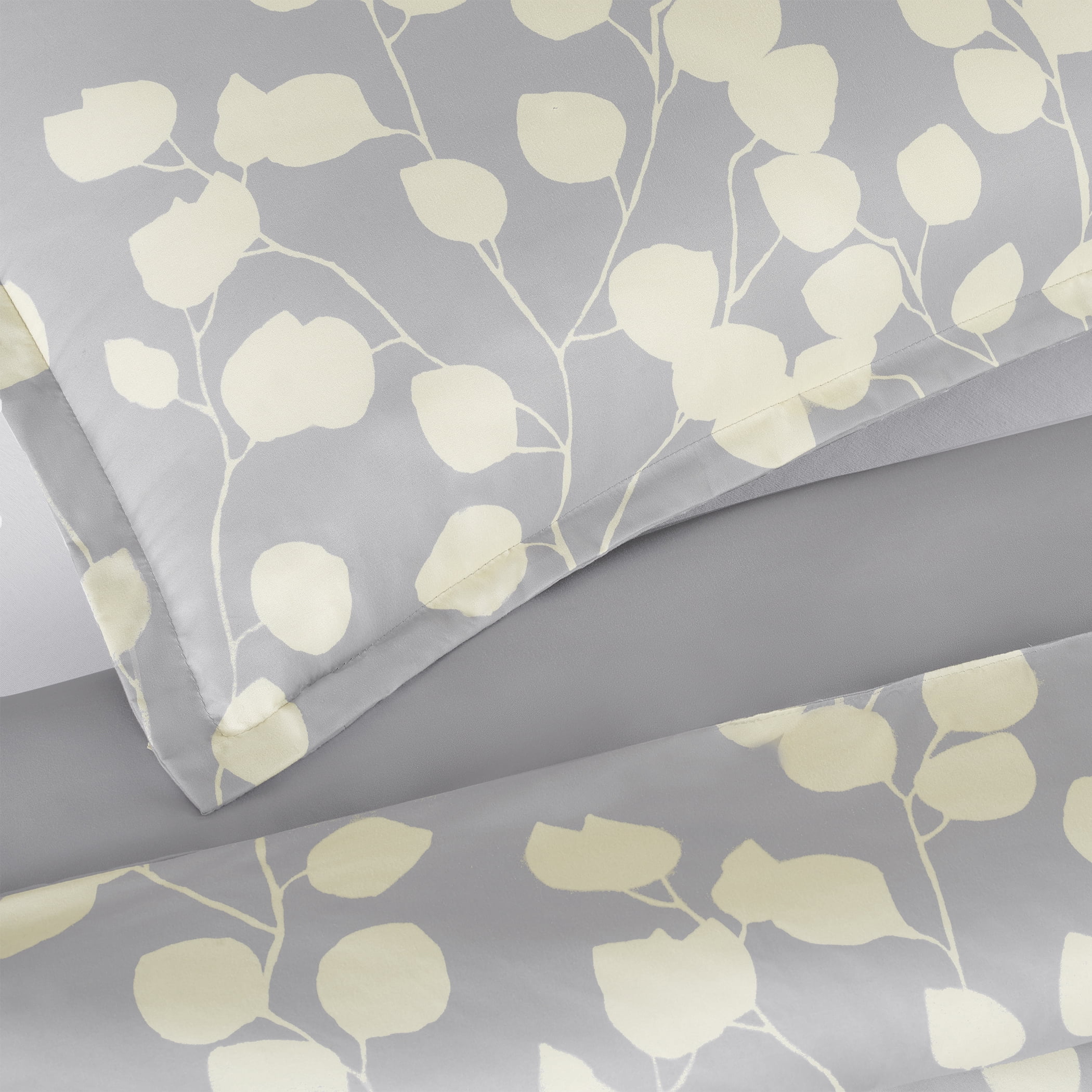 Serta Simply Clean Ellen Botanical Leaf 7-Piece Bedding Set, Queen