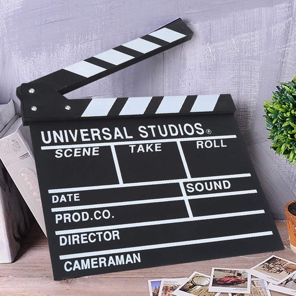 Xingzhi Director Video Scene Clapperboard TV Movie video clapper board Clapper Board Film Slate Photography Prop Black White