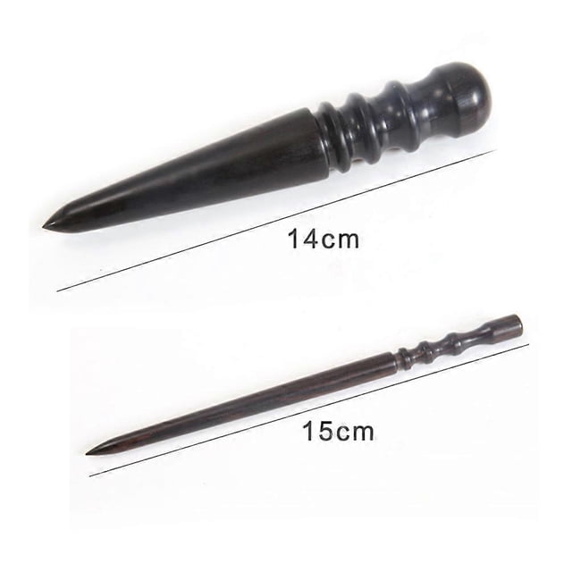 Burnisher Tool Set For DIY Craft Artisans Dark Brown Approx 15x2x2 Cm Polishing 2Pcs