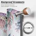 thumbnail image 5 of Outdoor Curtains for Patio Waterproof Whale Coral Starfish Indoor/Outdoor Curtain Tiebacks Shell Ocean Marine Life Privacy Sun Block Grommet Drapes for Pergolas Gazebo Porch 2 Panel 54x108 Inch, 5 of 9