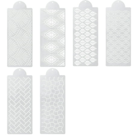 

6 Pcs Cake Decorating Stencils Floral Cake Templates Cake Decoration