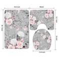 thumbnail image 3 of Pioneer Flower Floral Print Pattern Bathroom Rugs Sets 3 Piece,Toilet Cover Set,Absorbent Non Slip Bathroom Mats Sets with U-Shaped Contour Rug Toilet Rug Set, 3 of 5