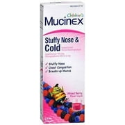 Mucinex Children's Stuffy Nose & Cold Liquid Mixed Berry Flavor - 4 oz, Pack of 6