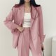 thumbnail image 1 of Blazer de manga larga para Mujer, conjunto de pantalón, chaqueta informal, traje de 2 piezas, prendas de vestir, moda de otoño, 2024, 1 of 4