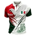 thumbnail image 4 of 2026 Mexico Soccer Mens Polo Shirts Short Sleeve Casual Collared Pullover Summer Tops Soccer Shirt for Men Indoor Outdoor Activities Daily Wear, 4 of 5