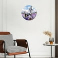 thumbnail image 3 of 12 Inch Wall Clock Battery Operated Silent Clock Decorative for Office, Kitchen, Outdoor, Living Room，Portrait of aPurebred Arabian Horse Beautiful Painting, 3 of 4