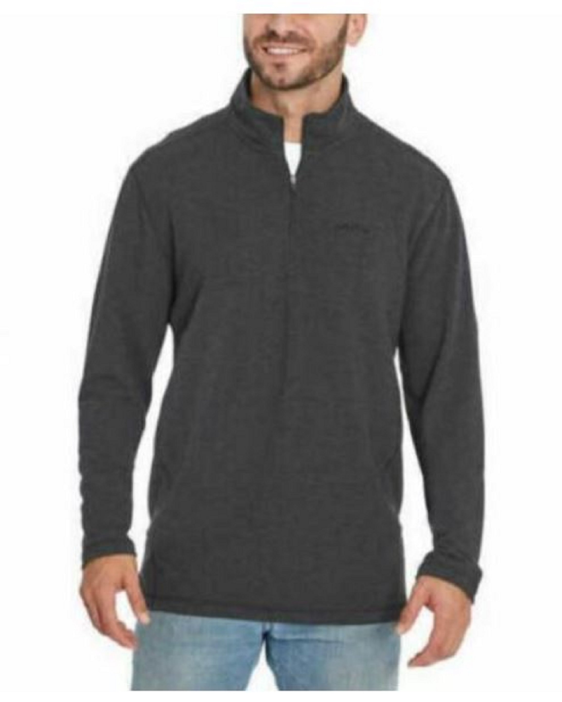Select Size: S-XLT Orvis Men’s Fleece Lined Quarter Zip Pullover BROWN 