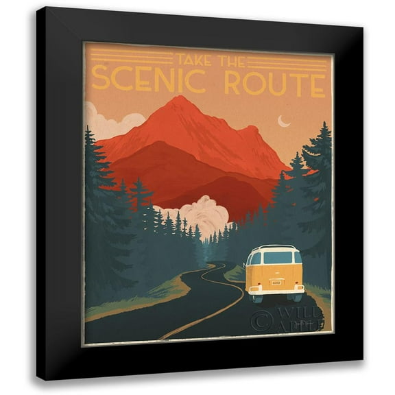 Penner, Janelle 12x14 Black Modern Framed Museum Art Print Titled - Born to Roam III