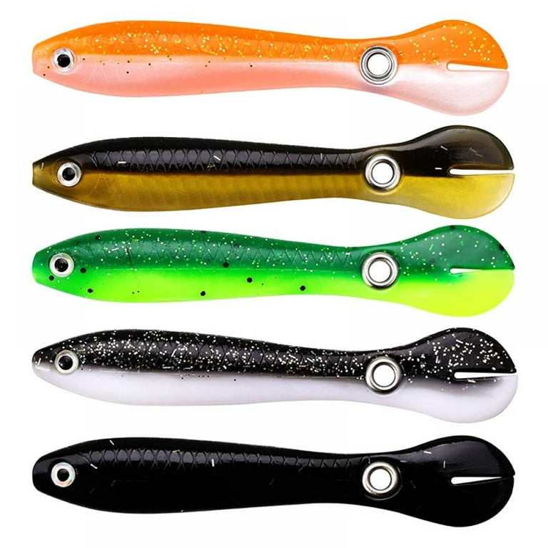 Soft Bionic Fishing Lure, 5Pcs Fishing Equipment Bass Trout,Simulation  Loach Soft Bait, Slow Sinking Bionic Swimming Lures Accessory for Saltwater  
