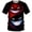 Black Red, variant on Men's Yin Yang Horror Anime T-Shirt Dual Grinning Faces with 3D Teeth Dark Art & Creepy Smile Illustration Gothic Streetwear Tee