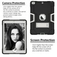 thumbnail image 5 of Allytech iPad Air 2 Case, iPad A1566/A1567 Kids Proof Case, Apple iPad Pro 9.7 Case, Three Layer Shockproof Rugged Armor Defender Protective Case Cover with Kickstand (Black/Gray), 5 of 8