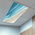thumbnail image 2 of 1 Pack Abstract Beach Fluorescent Light Covers for Ceiling Lights Light Blue Beige Ombre Ocean Wave Coastal Sand Magnetic Ceiling Light Covers Overhead Light Filters for Office Classroom Home, 2 of 9