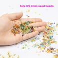 thumbnail image 3 of Size 3mm Seed Beads About 7200pcs in Box, 8/0 Glass Silver Lined Seed Beads for Making Bracelet Necklace Earring Jewelry (About 300pcs/Color, 24 Colors), 3 of 6