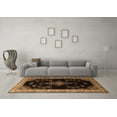 thumbnail image 3 of Ahgly Company Indoor Rectangle Medallion Brown Traditional Area Rugs, 6' x 9', 3 of 4