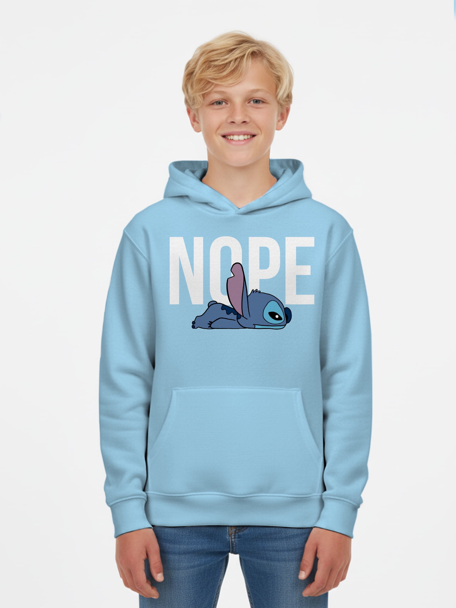 Lilo & Stitch Kids Graphic Fleece Hoodie, Nope, Sizes 4-18