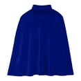 thumbnail image 5 of ZACPNCV Unisex Velvet Short Cape Cloak Soft Thermal Lapeled Single Button Velour Poncho Shawl Formal Outer Cape for Wedding, Party Blue, 5 of 7