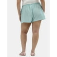 thumbnail image 3 of No Boundaries Striped Seersucker Bungee Shorts, 2" Inseam, Women's and Women's Plus, 3 of 5