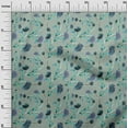 thumbnail image 2 of oneOone Polyester Lycra Dusty Green Fabric Flower & Leaves Watercolor Dress Material Fabric Print Fabric By The Yard 56 Inch Wide, 2 of 4