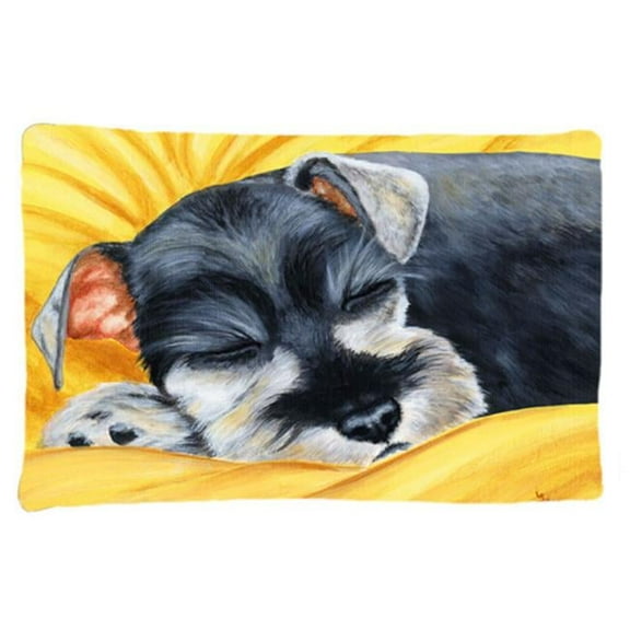 Snoozing Schnauzer Fabric Standard Pillowcase