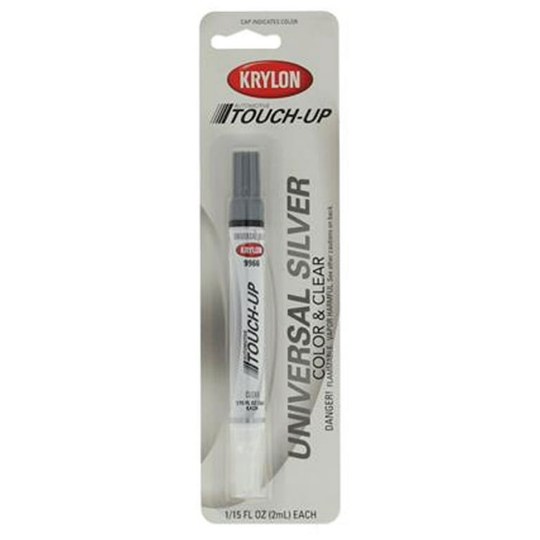AllTopBargains 2 Auto Touch Up Scratch Repair Marker Paint Pen Car Universal Silver and Clear