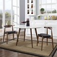 thumbnail image 4 of Hawthorne Collection Dining Side Chair in Dark Walnut and Black (Set of 2), 4 of 4