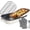 Ivory, variant on Roasting Pan with Lid & Rack 18 Inch 6 count Deep Turkey Baking Pan for Oven 572?F Dishwasher Safe Oval Enamel Non-Stick Non- Pot for Thanksgiving Domed Roaster Set