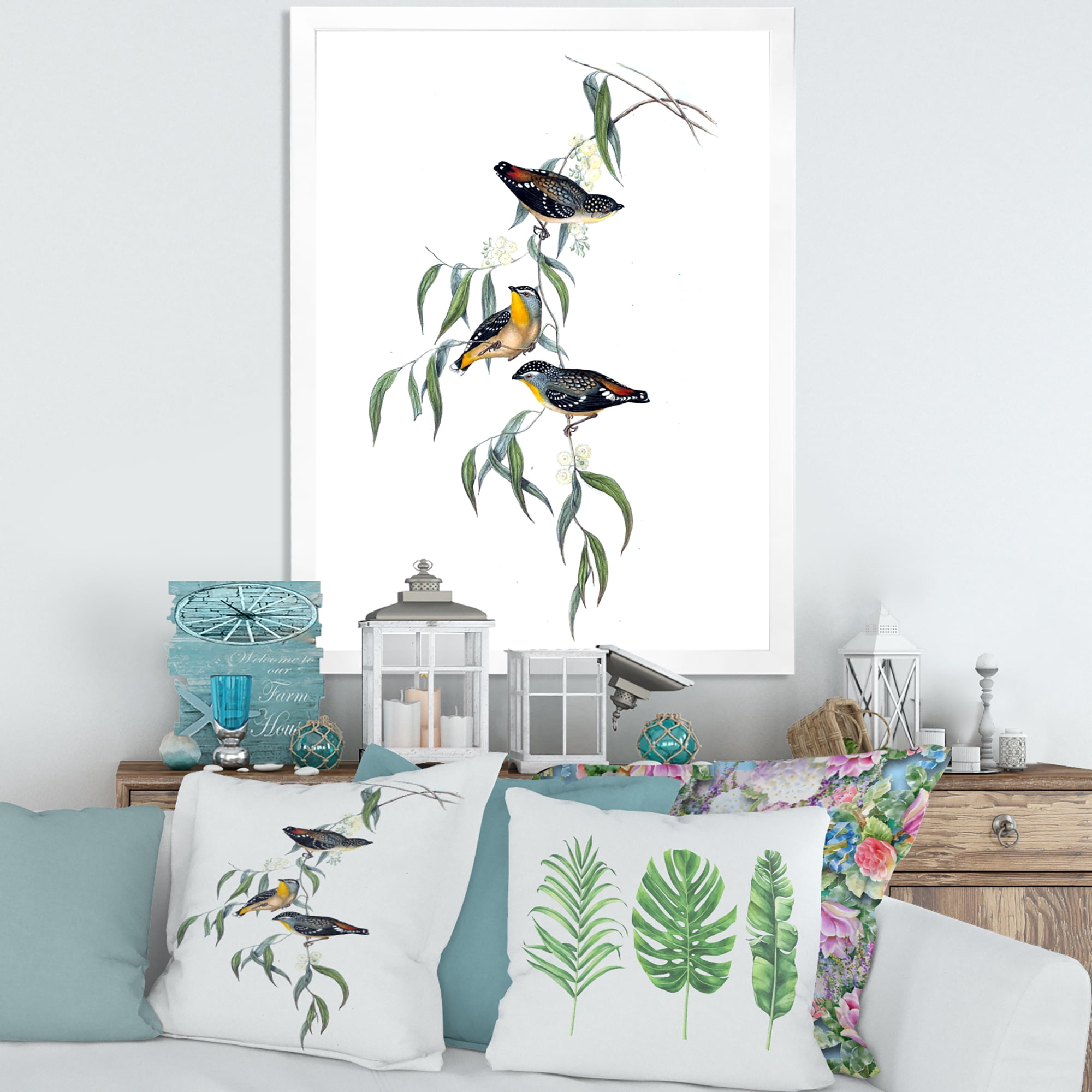Designart 'Ancient Bird Life III' Traditional Framed Art Print