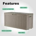 thumbnail image 2 of 80 Gallon Resin Deck Box, Lockable Patio Outdoor Storage Box for Furniture, Garden Tools and Tools Storage, Waterproof Outside Storage Boxes, 2 of 7
