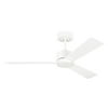 3ROZR44RZW-Visual Comfort Fan Collection-Monte Carlo Fans-Rozzen-44 Inch 3 Blade Ceiling Fan Matte White
