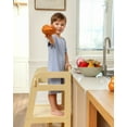 thumbnail image 2 of Lauon Step Stools for Kids, Adjustable Height Toddler Montessori Wooden Tower - Safe Anti-Drop Kitchen Stool Helper, Standing Tower for Bathroom & Counter, 2 of 10
