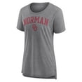 thumbnail image 2 of Women's Gray Oklahoma Sooners Arched City Tri-Blend T-Shirt, 2 of 3
