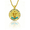 A, variant on Jesus Pendant Necklace for Men Women, Christ the Redeemer Open Arms Medal, 14K Gold Plated Turquoise Inlay Religious Jewelry Gift