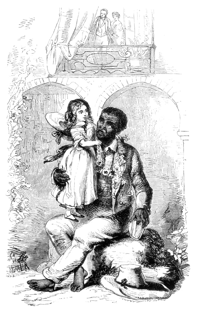 Uncle TomS CabinNuncle Tom And Little Eva Wood Engraving From A 19Th