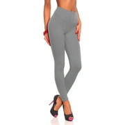 Dealovy Yoga Leggings for Women Workout High Waisted Slim Stretchy Solid Color Running Tight Trousers