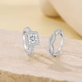thumbnail image 4 of SFTING Wedding Rings Set for Women Princess Cut Twisted Halo Engagement Rings 5A CZ Silver Plated Anniversary Mother's Day Gift for Her Size 6, 4 of 9