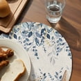 thumbnail image 3 of Blue Eucalyptus Coastal Round 13 Inch Placemats Set of 4, Beach Starfish Shell Nautical Rustic HeatResistant Non Slip Place Mats for Dining Table, Wipeable Braided Kitchen Table Mats for Housewarming, 3 of 9