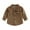 Brown, variant on Zwiiyzr Kids Denim Jacket 1-6T Boys Girls Casual Solid Color Long Sleeve Button Down Pocket Coat Outerwear for Spring Fall Trendy Everyday Wear Brown