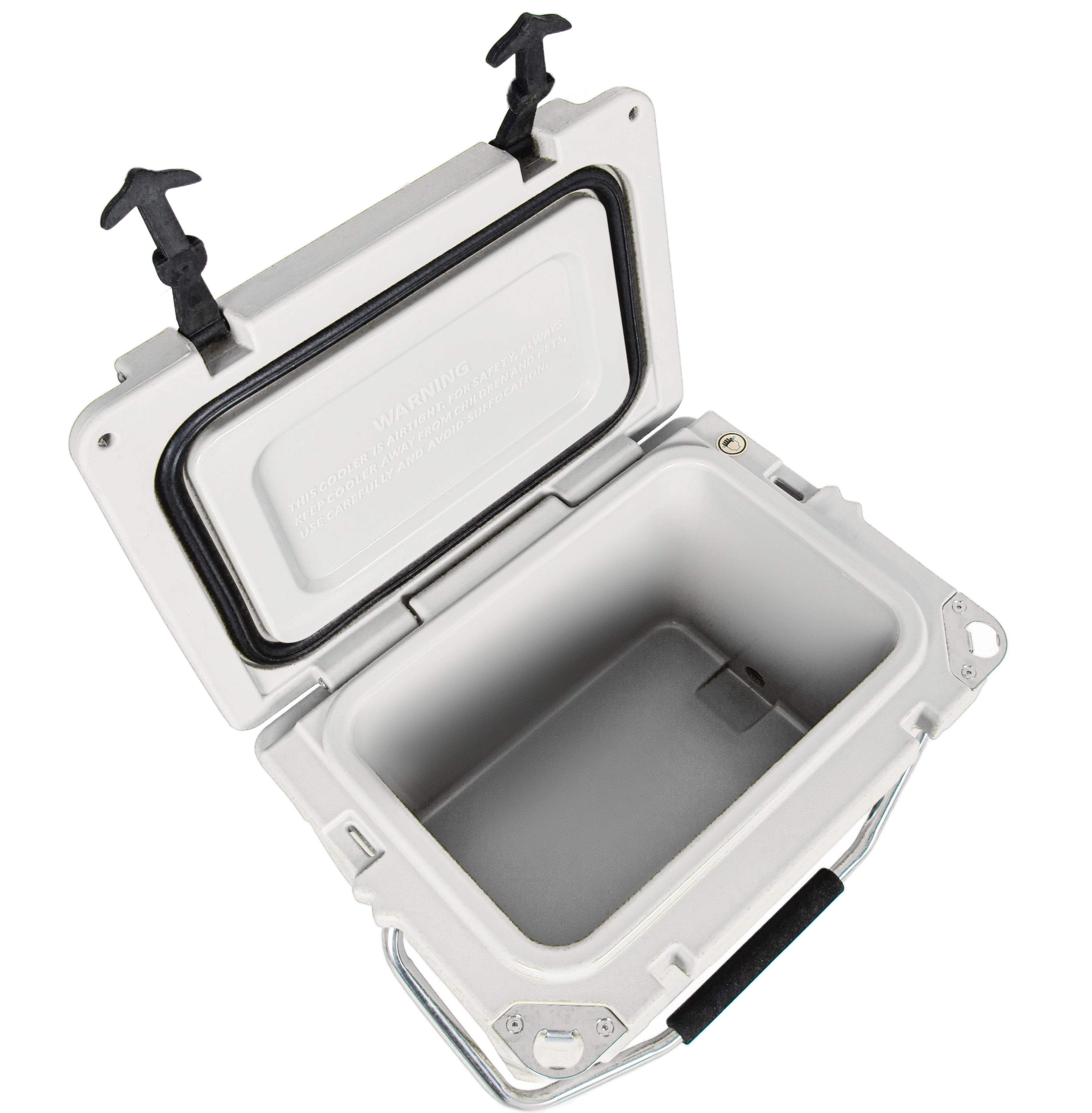 JXXRZ 20QT Hard Cooler Ice Chest, 5-Day Ice Retention, Heavy Duty Insulated Cooler for Camping, Work, Beach, White