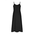 thumbnail image 5 of WQQZJJ Women's Summer Linen Dress Sleeveless Spaghetti Strap Flowy Midi Dresses Casual Loose Beach Dress Sundress with Pockets, 5 of 6
