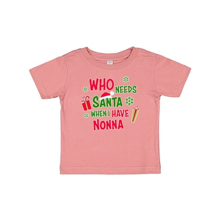 

Inktastic Who Needs Santa When I Have Nonna Gift Baby Boy or Baby Girl T-Shirt