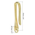 thumbnail image 2 of Uxcell U Shape Hook Keychain, 2 Pack 2.8" Long Solid Brass Wallet Holder Belt Clip Fish Hook Keychain, 2 of 6