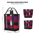 thumbnail image 2 of Large Capacity Insulated Tote Bag16.1×13.4×7.5in Thermal Insulation And Easy To Clean Strong Bearing Capacity Can Be Reused Palevioletred Buffalo Plaid Check Tartan Scotland_2, 2 of 8