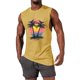 thumbnail image 1 of Camiseta sin mangas de cuello redondo para hombre, informal, a la moda, con estampado, deportiva, de poliéster, 1 of 5