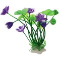 thumbnail image 1 of SHOWERORO De Loto Artificial Morado Para Acuario Planta Plástica Para Pecera, 1 of 6