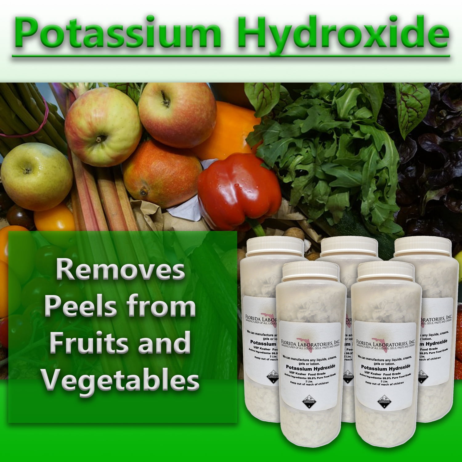 Potassium Hydroxide (KOH),90% pure, Caustic Potash, Organic Soap making 10 Lbs (Pounds)