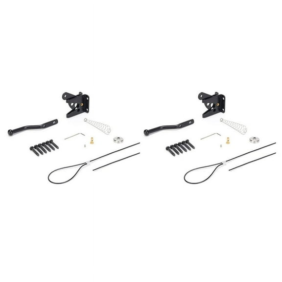 2X Self Locking Gate Latch for Wooden Fence Heavy Duty, Steel Spring Cable Pull String Hardware Lock